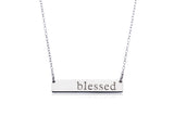 Blessed Bar Necklace | Sterling Silver