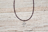 Chinese Love necklace with purple