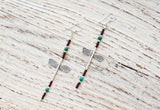 Dragonfly earrings with turquoise accents