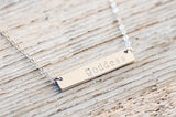 Goddess Bar Necklace | Sterling Silver