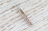Grateful Bar Necklace | Sterling Silver
