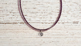 Mini Om necklace with double purple