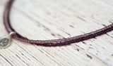 Mini Om necklace with double purple