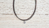 Mini Silver Om necklace with silver and copper