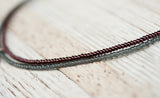 Mini Silver Om necklace with silver and copper