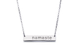 Namaste Bar Necklace | Horizontal Silver