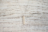 Namaste Bar Necklace | Vertical Sterling Silver
