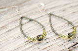 Peridot loop earrings