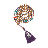 Seven Chakra gemstone and sandalwood Mala beads