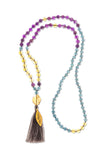 ShivaShakti mala | Citrine, Amethyst and Aquamarine