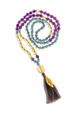 ShivaShakti mala | Citrine, Amethyst and Aquamarine