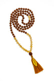 ShivaShakti Mala Beads | Citrine and Rudraksha