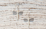 Silver dragonfly earrings