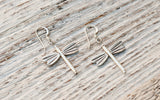 Silver dragonfly earrings