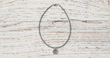 Silver Om anklet with silver