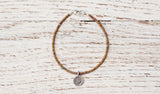 Silver Om bracelet with bronze