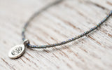 Silver Om bracelet with silver