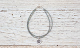 Silver Om bracelet with double silver