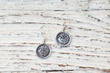 Silver Om earrings