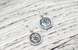 Silver Om earrings