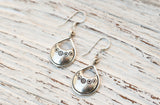 Silver teardrop earrings