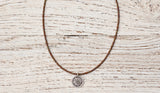 Small Om necklace with bronze