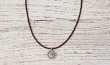 Small Om necklace with copper