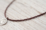 Small Om necklace with copper