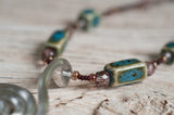 Energy Spiral with porcelain and rose glass