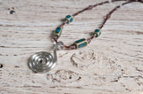 Energy Spiral with porcelain and rose glass