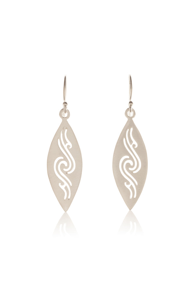 Surfboard Waveflow Earrings | Small, Sterling Silver