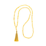 Yellow Jade Mala beads for personal power | 3rd Chakra