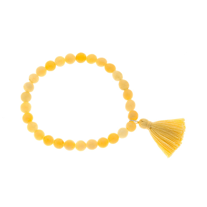 Yellow Jade Wrist Mala for personal power | 3rd Chakra