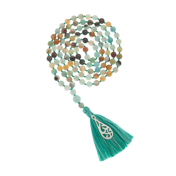 Amazonite Mala beads for harmony and balance