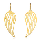 Angel wing earrings large | 14K Gold