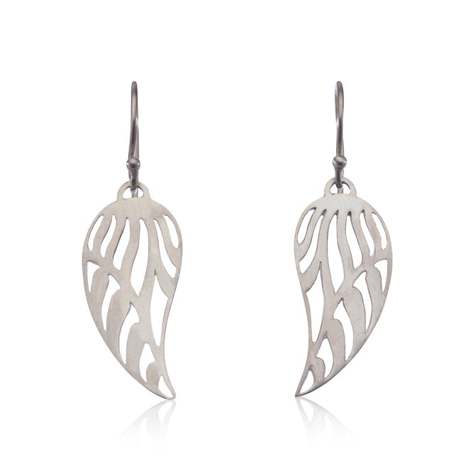 Angel wing earrings small | Sterling silver