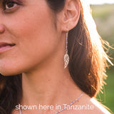 Labradorite Angel wing earrings