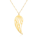 Angel wing necklace large | 14K Gold