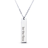 "Be the Flow" Bar Necklace | Sterling Silver