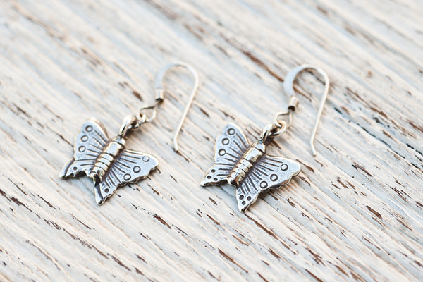 Butterfly dangle earrings