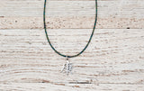 Chinese Health necklace with irridescent green