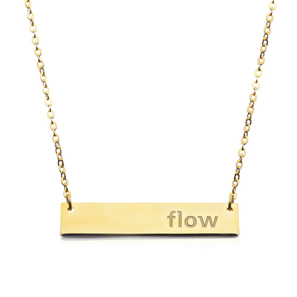 Flow Bar Necklace | 14K Gold