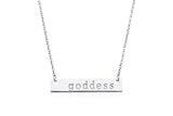 Goddess Bar Necklace | Sterling Silver