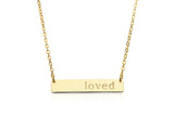 Loved Bar Necklace | 14K Gold