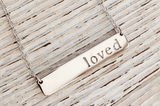 Loved Bar Necklace | Sterling Silver