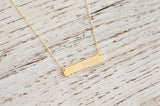 Loved Bar Necklace | 14K Gold