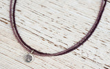 Mini Om necklace with double purple