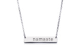 Namaste Bar Necklace | Horizontal Silver