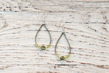 Peridot loop earrings