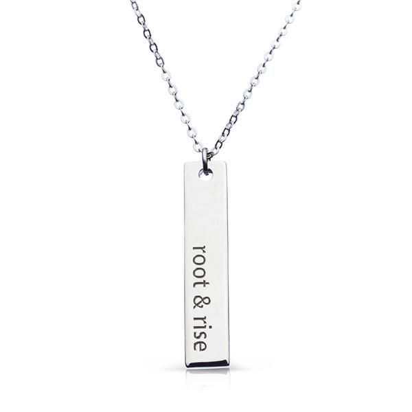 "Root & Rise" Bar Necklace | Sterling Silver